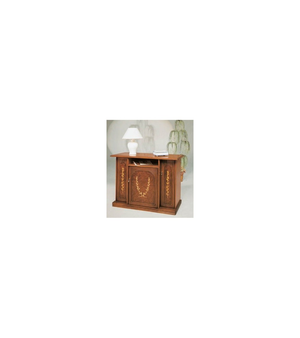 Credenzina classica radica intarsio tre porte - M503 - 1 - Credenze